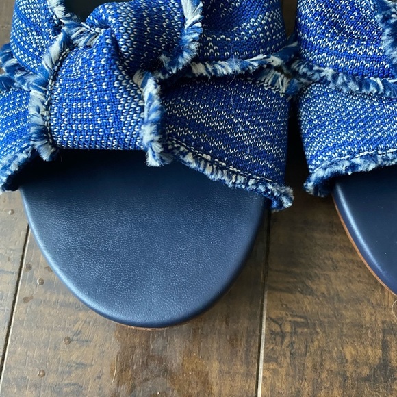 Rothy’s The Knot Denim blue Frayed slide sandals - Picture 9 of 12